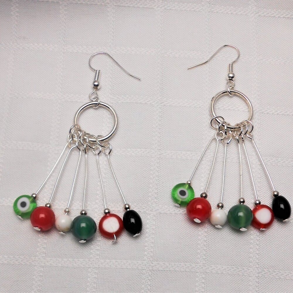 No 787 Handmade earrings with blowtorch glass beads